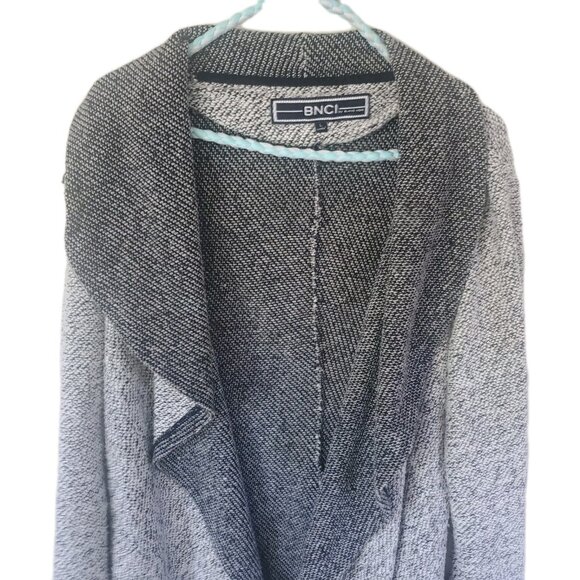 BNCI Blanc Noir Women Draped Open Front Cardigan Size L Chunky Boho Fairy Grunge - Picture 3 of 12